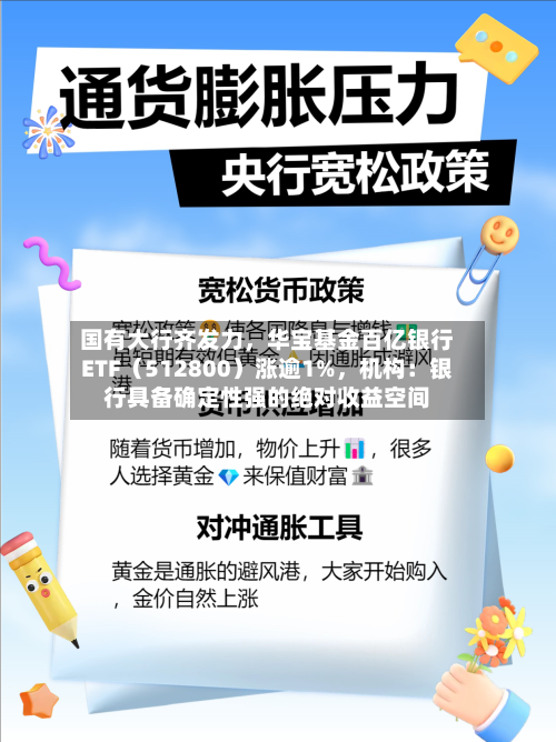 国有大行齐发力	，华宝基金百亿银行ETF（512800）涨逾1%，机构：银行具备确定性强的绝对收益空间-第2张图片