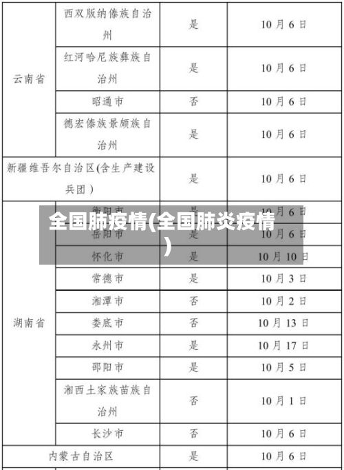 全国肺疫情(全国肺炎疫情)-第3张图片
