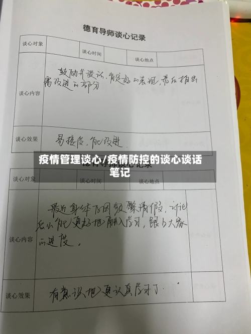 疫情管理谈心/疫情防控的谈心谈话笔记-第2张图片
