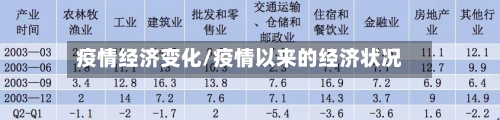 疫情经济变化/疫情以来的经济状况