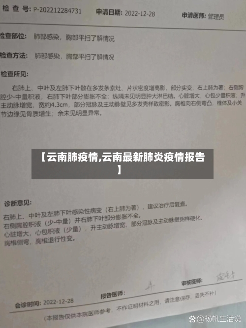 【云南肺疫情,云南最新肺炎疫情报告】